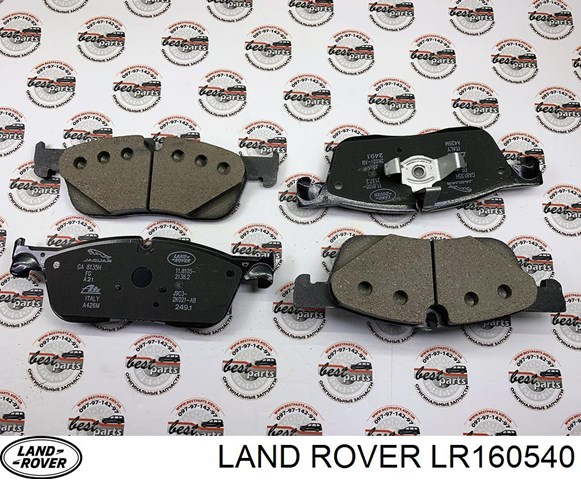 Do koszyka LR160540 Land Rover Klocki hamulcowe przednie tarczowe