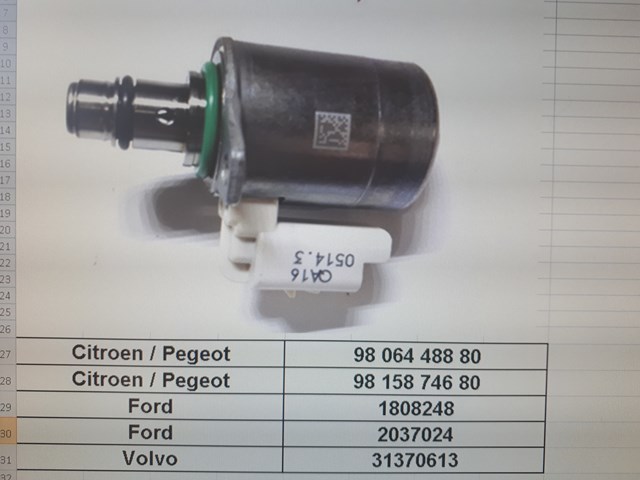 Zawór regulacji ciśnienia (zawór redukcyjny pompy wtryskowej) System Common-Rail A2C8761150080 Continental/Siemens