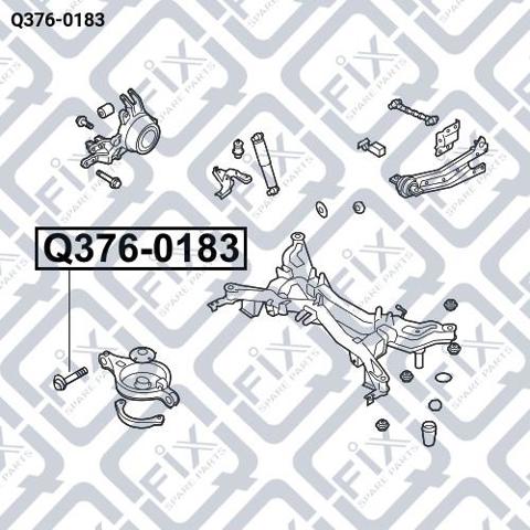 Do koszyka Q3760183 Q-fix Śruba regulacji tylnego wahacza (dla zbieżności), wewnętrzny