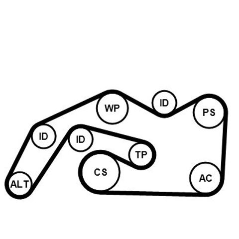 6PK2490K1 Continental/Siemens Pasek napędowy mechanizmów, zestaw