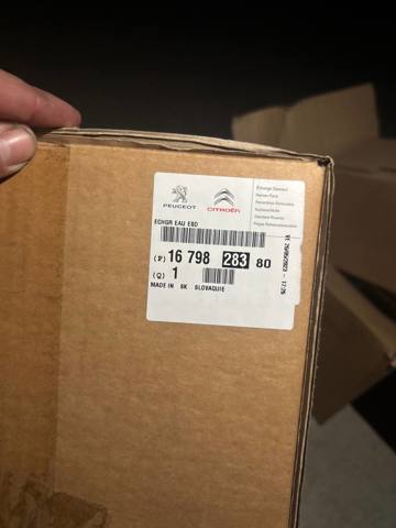Chłodnica układu recyrkulacji spalin EGR Peugeot/Citroen 1679828380