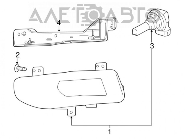 FP5042H1P FPS Lampa przeciwmgielna lewa