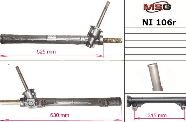 Listwa kierownicza (maglownica) NI106R MSG Rebuilding