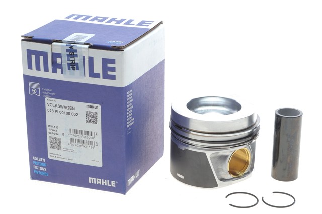 Do koszyka 028PI00100002 Mahle Original Tłok, komplet na 1 cylinder, 2. naprawa (+0,50)