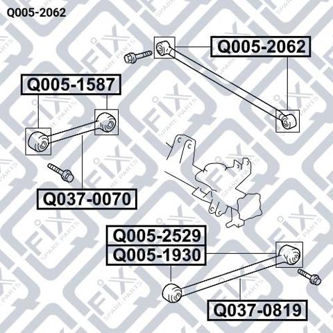Silentblock drążka poprzecznego (zawieszenia tylnego) Q-fix Q0052062 cena, od 8,88 USD