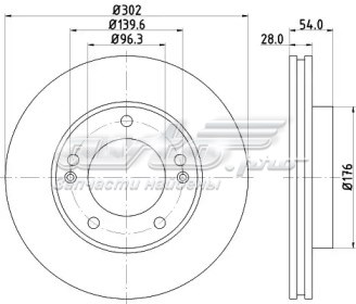 BG3858 Delphi tarcza hamulcowa przednia