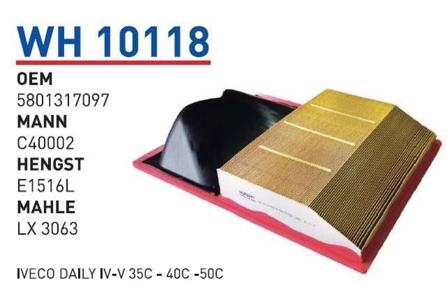 Filtr powietrza Wunder WH10118 cena, od 29,83 USD