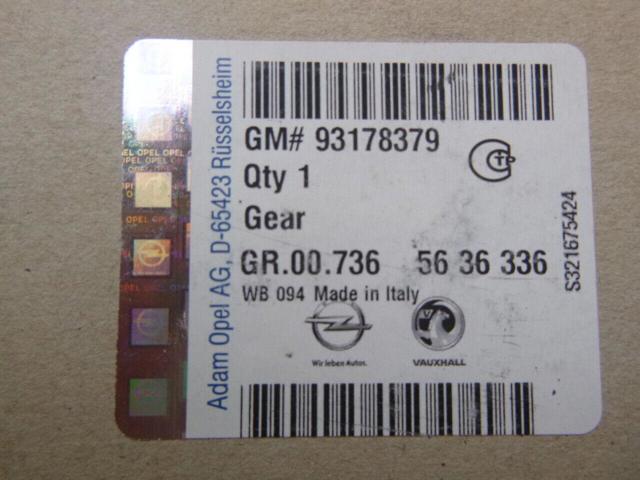 5636336 Opel Koło zębatewalcowe wałka rozrządu silnika