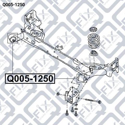 Silentblock tylnej belki Q0051250 Q-fix