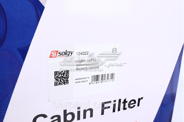 Filtr kabiny 104022 Solgy