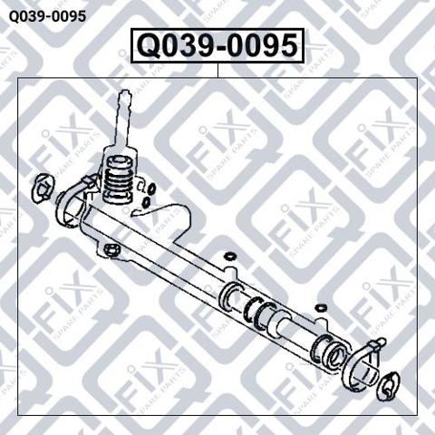 Zestaw naprawczy maglownicy (mechanizmu) (zestaw uszczelniaczy) Q0390095 Q-fix