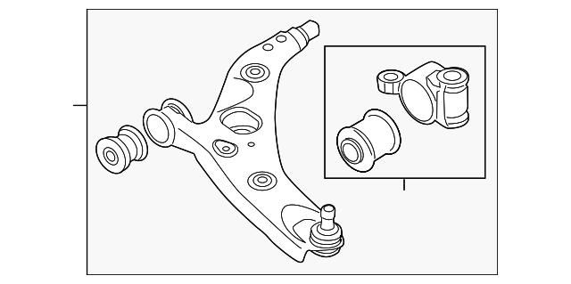 Wahacz zawieszenia przedniego dolny prawy KB7W34300H Mazda