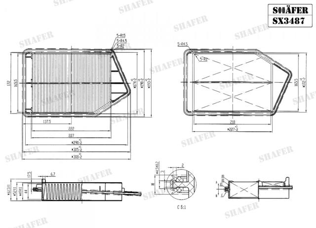 Filtr powietrza Shafer SX3487 cena, od 14,41 USD