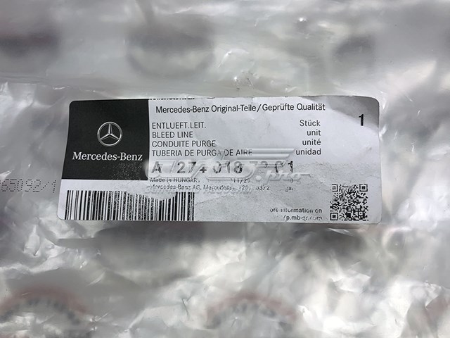 Króciec wentylacji kadłuba (separatora oleju) Mercedes A2740187201 cena, od 59,39 USD
