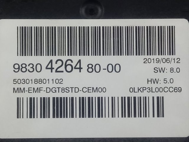 Wyświetlacz wielofunkcyjny 9830426480 Peugeot/Citroen