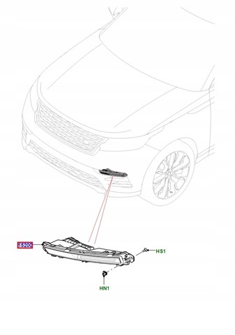 Lampa przeciwmgielna lewa Land Rover Range Rover VELAR SUV (L560) (2017 - 2026) cena, od 219,60 USD