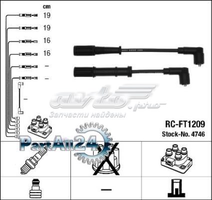 Zestaw przewodów wysokiego napięcia RCFT1209 NGK