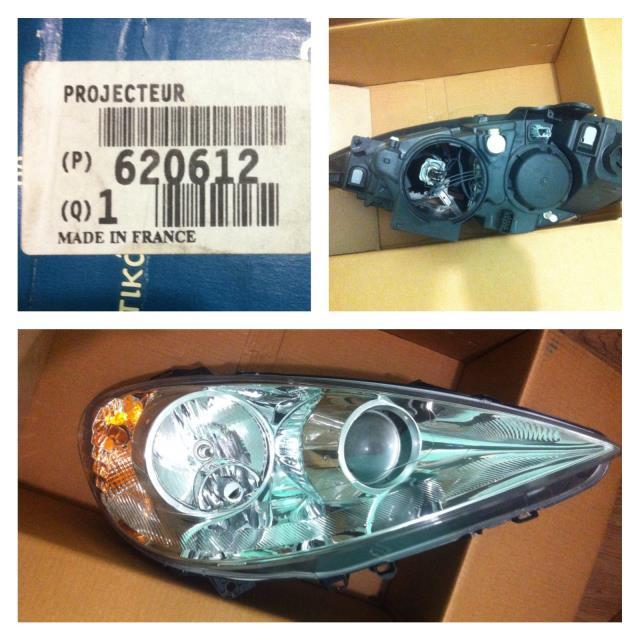 Reflektor prawy do Peugeot 807  E