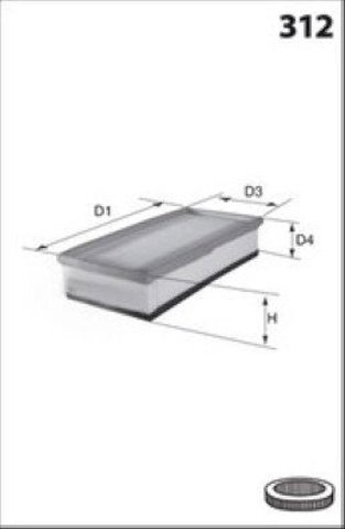 Filtr powietrza ELP9663 Mecafilter
