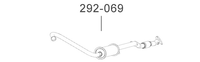 292069 Bosal Tłumik, przednia część