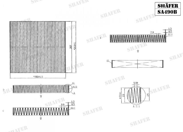 Filtr kabiny Shafer SA490B