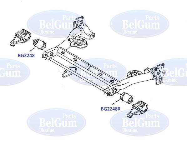 Silentblock tylnej belki Belgum BG2248 cena, od 21,80 USD