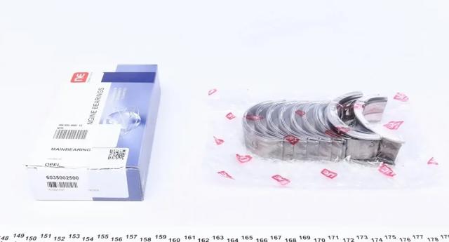 Panewki główne wału korbowego, zestaw, 1. naprawa (+0,25) NE/NPR 180035000115 cena, od 40,79 USD