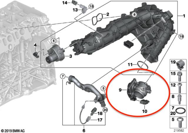 Do koszyka 13547806231 BMW Przepustnica, komplet