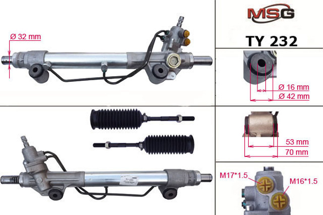 TY232 MSG Listwa kierownicza (maglownica)