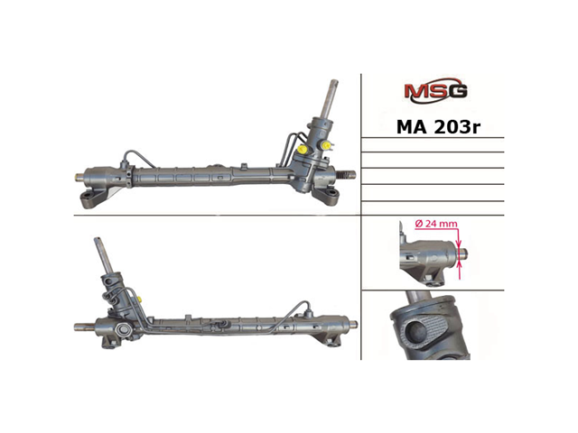 Listwa kierownicza (maglownica) MSG RE229 cena, od 273,55 USD