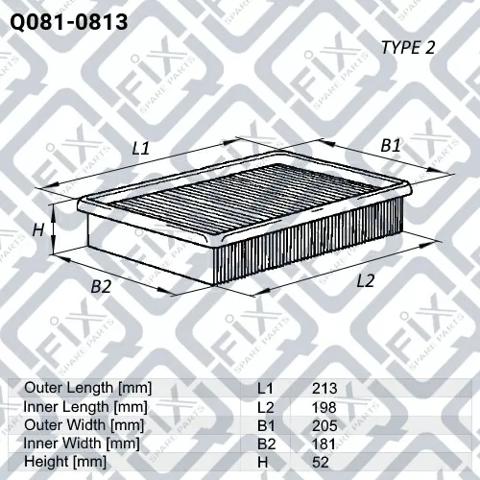 Q0810813 Q-fix Filtr powietrza