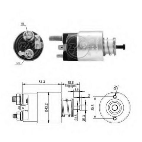 ZM1391 ZM elektromagnes rozrusznika