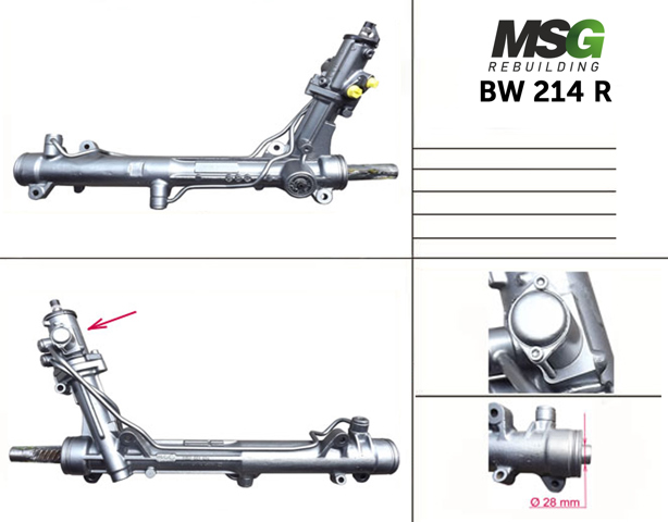 Listwa kierownicza (maglownica) BW214R MSG Rebuilding