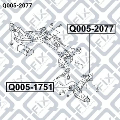 Do koszyka Q0052077 Q-fix Silentblock przedniego wahacza dolnego