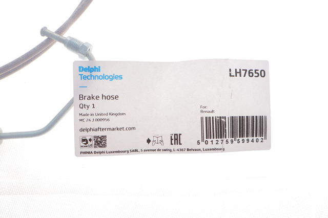 Rurka hamulcowa tylna lewa LH7650 Delphi