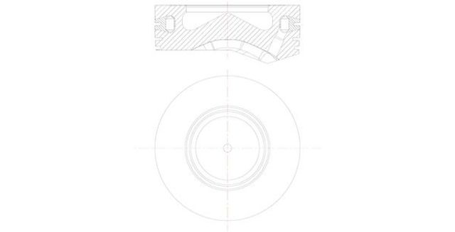 081PI00105000 Mahle Original Tłok, komplet do jednego cylindru, STD