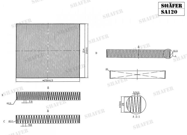 SA120 Shafer Filtr kabiny