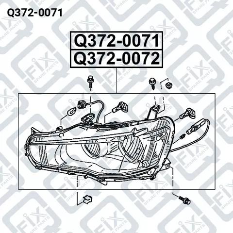 Do koszyka Q3720071 Q-fix Reflektor lewy