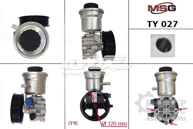 Pompa wspomagania hydraulicznego kierownicy TY027 MSG