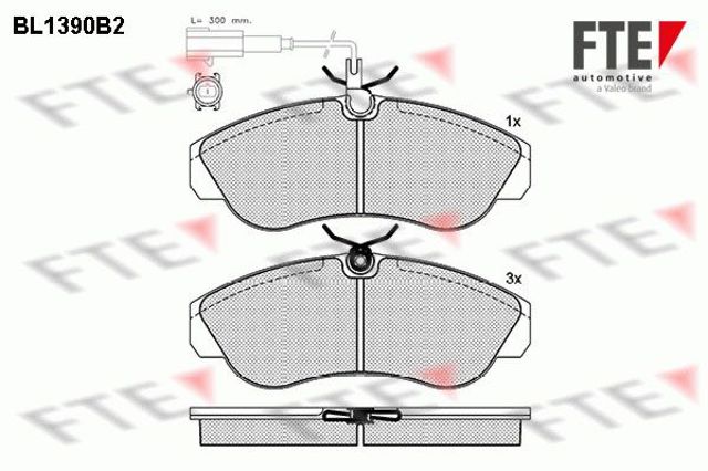 9010163 FTE klocki hamulcowe przednie tarczowe