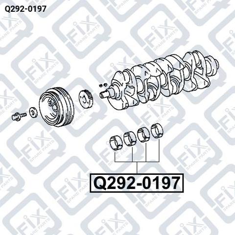 Do koszyka Panewki korbowodowe wału korbowego, zestaw, 2. naprawa (+0,50) Toyota Hilux  KUN25