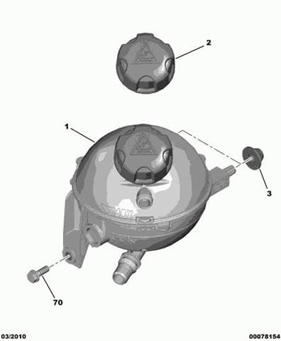9684527680 Peugeot/Citroen Zbiorniczek wyrównawczy układu chłodzenia