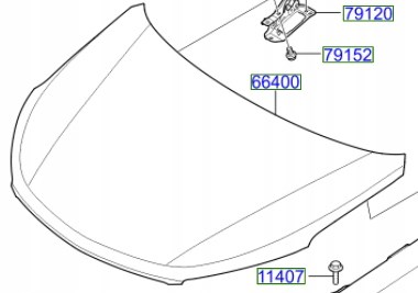 664002W000 Hyundai/Kia Maska silnika