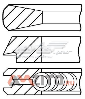 Pierścienie tłokowe na 1 cylinder, STD. Jeep Cherokee 