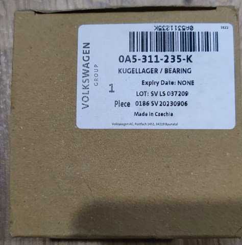 Łożysko wału sprzęgłowego skrzyni biegów Volkswagen Tiguan II