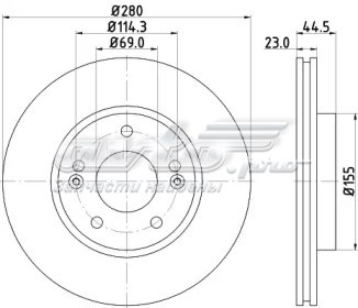 23-1377C Metelli tarcza hamulcowa przednia