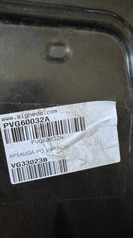 Osłona silnika, miski (przedziału silnika) PVG60032A Signeda