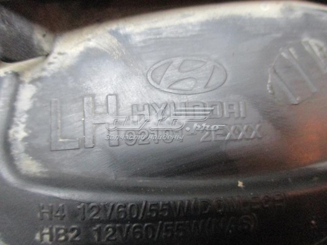 Do koszyka 921012E000 Hyundai/Kia Reflektor lewy