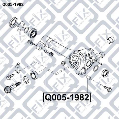 Silentblock przedni (poduszka) reduktora mostu przedniego Q0051982 Q-fix
