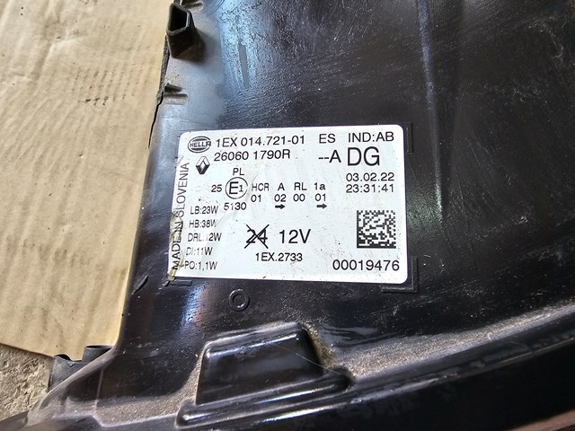 Reflektor lewy Renault (RVI) 260601790R cena, od 729,08 USD
